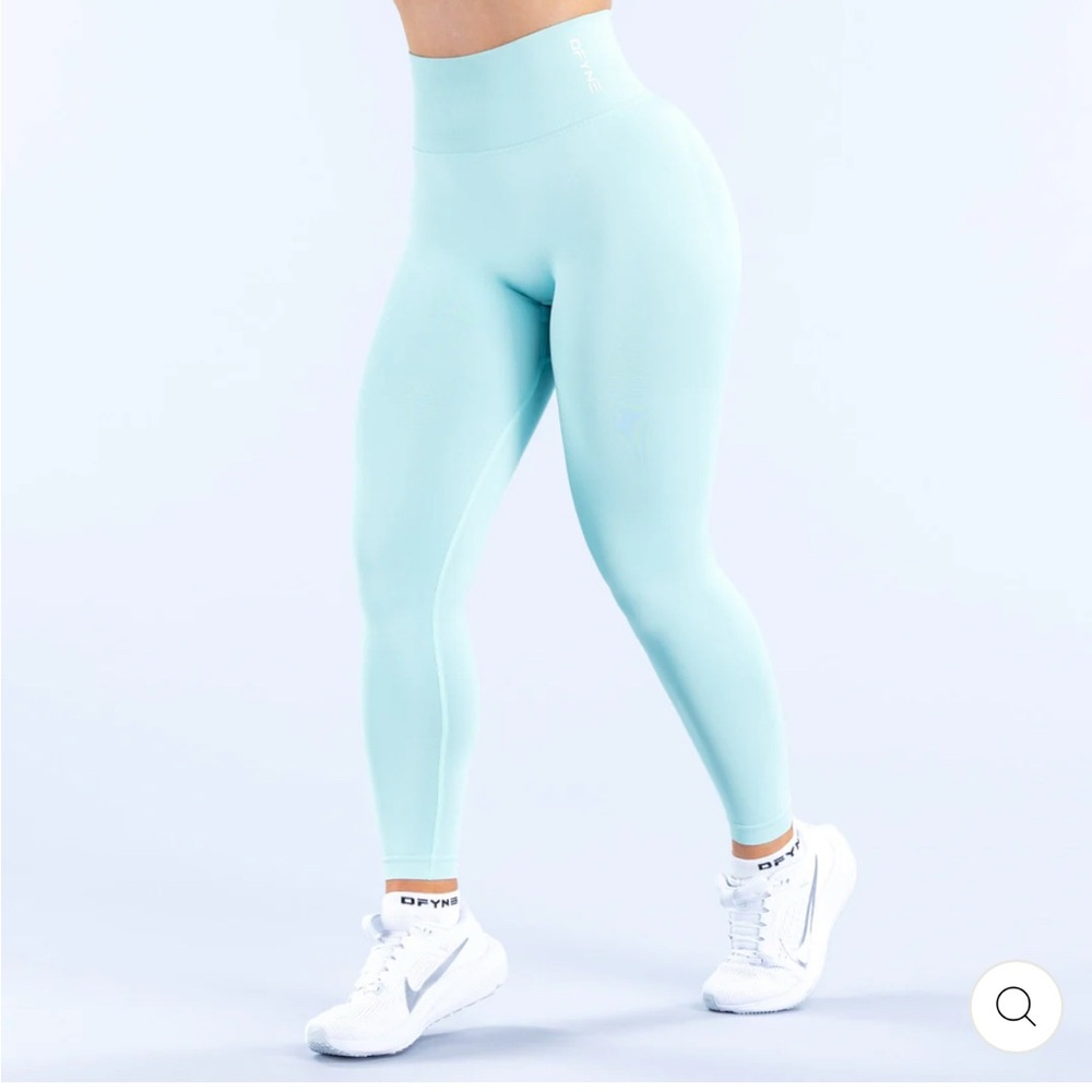 Seamless High-Waist Leggings in Light Aqua - Brand: